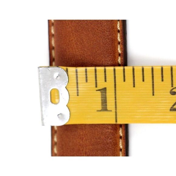 Fossil BROWN GENUINE LEATHER 1 1/8"Wd STITCH DRESS CASUAL MEN'S BELT 32/80 (X37 - Picture 8 of 16